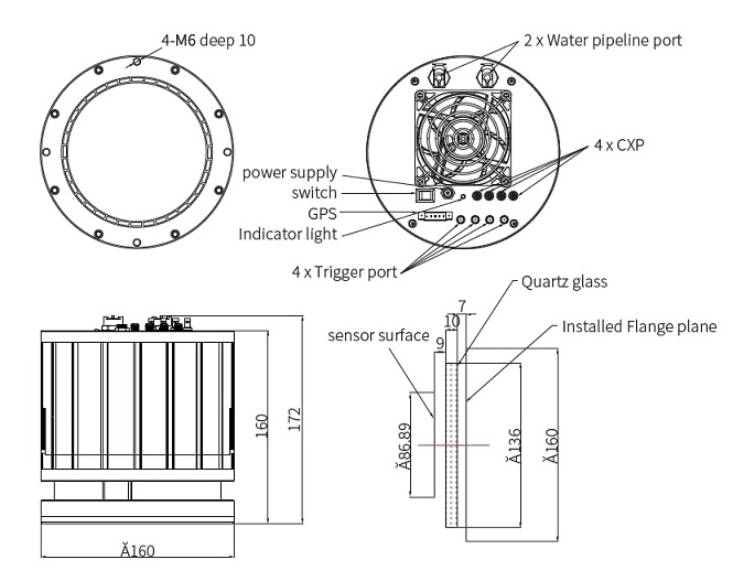 Dhyana 6060BSI Structure (unit: mm)